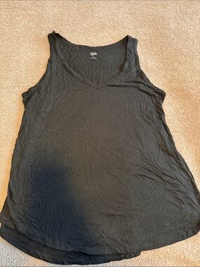 a.n.a Black V-Neck Sleeveless Tank